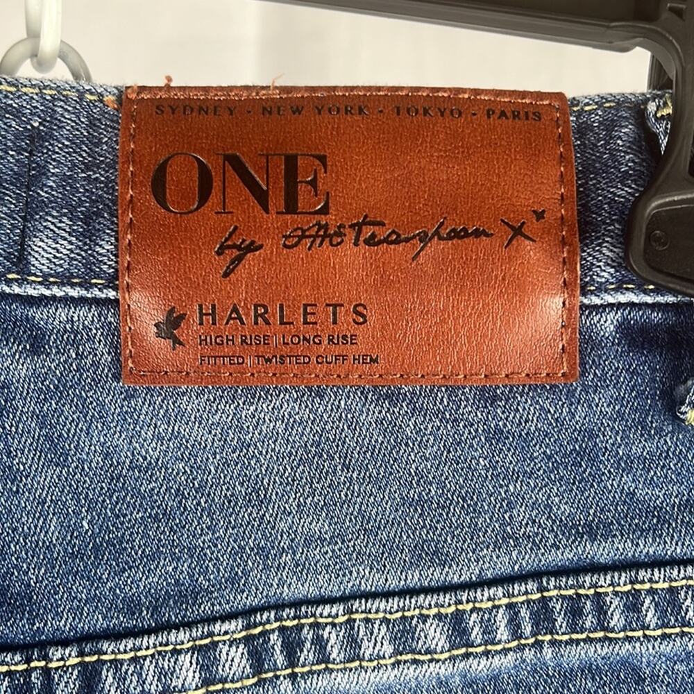 One Teaspoon Harlets High Rise|Long Rise|Fitted|Twisted Cuff Hem. - Picture 7 of 9